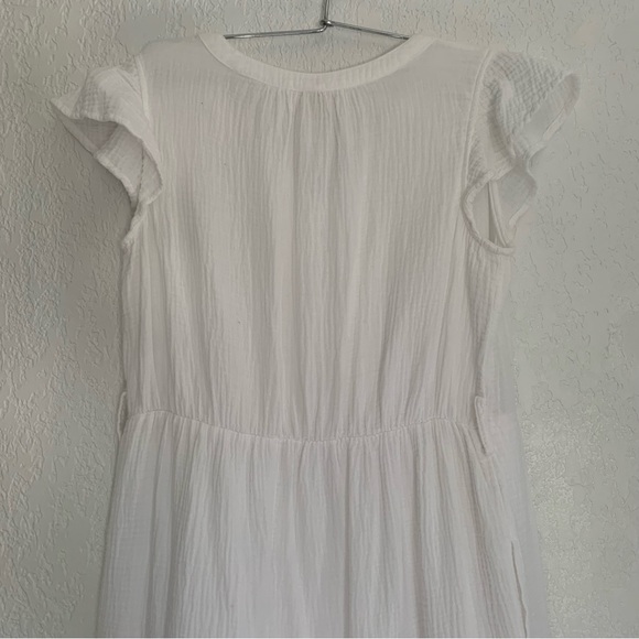 Magaschoni 100% Organic Cotton Peasant Tiered Midi Dress Size S - Picture 5 of 14